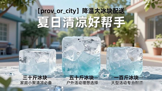 涪陵降温大冰块配送_海鲜排档降温解决方案_高温天气大冰块配送